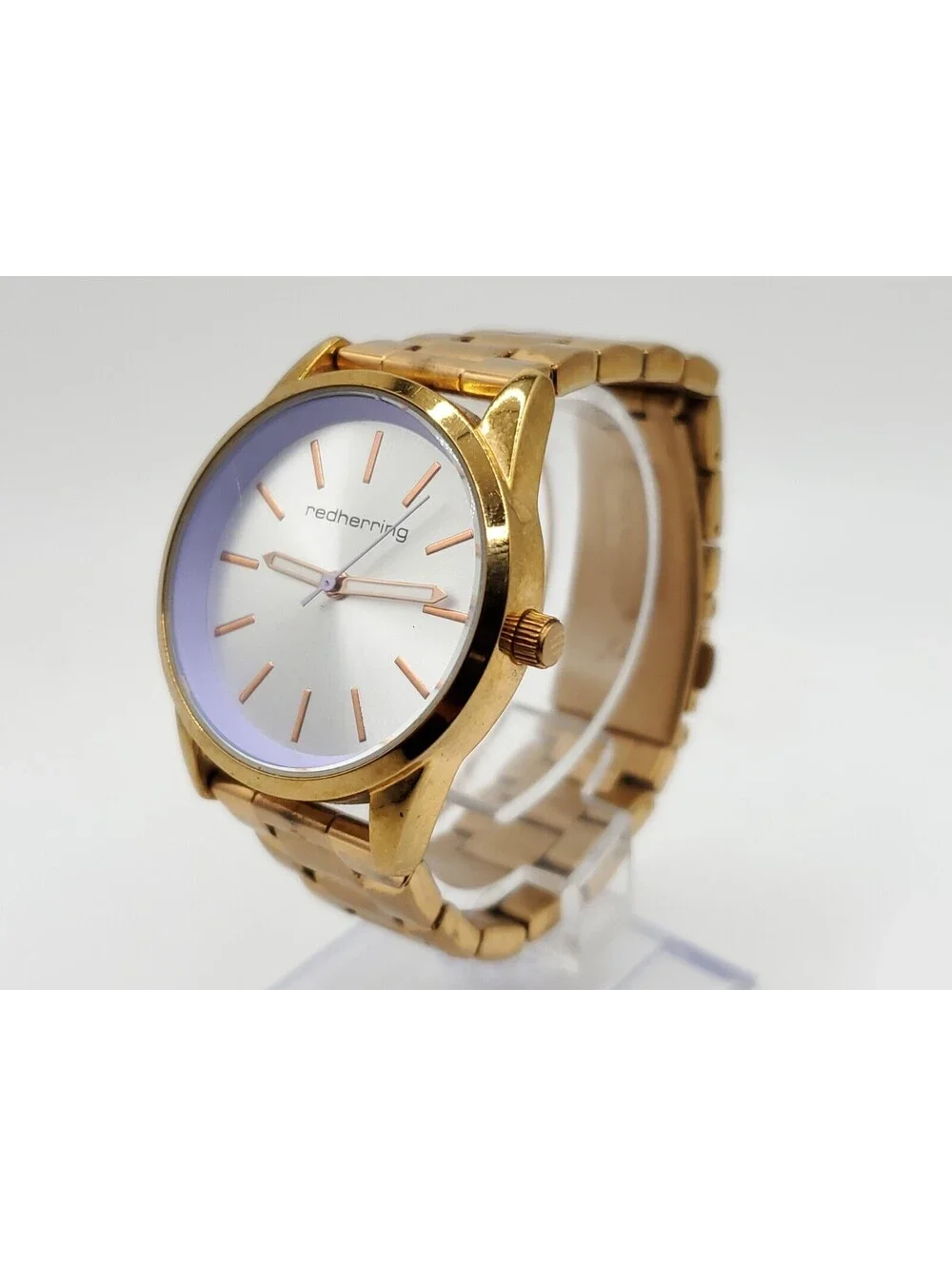 Redherring Quartz Watch New Battey Rose Gold Tone 34mm